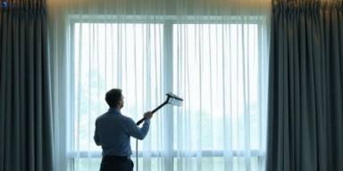 Commercial curtain steam cleaning service brendale hotels offices